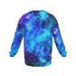 Men's Galaxy Drop Shoulder Round Neck Long-Sleeved Sweatshirt