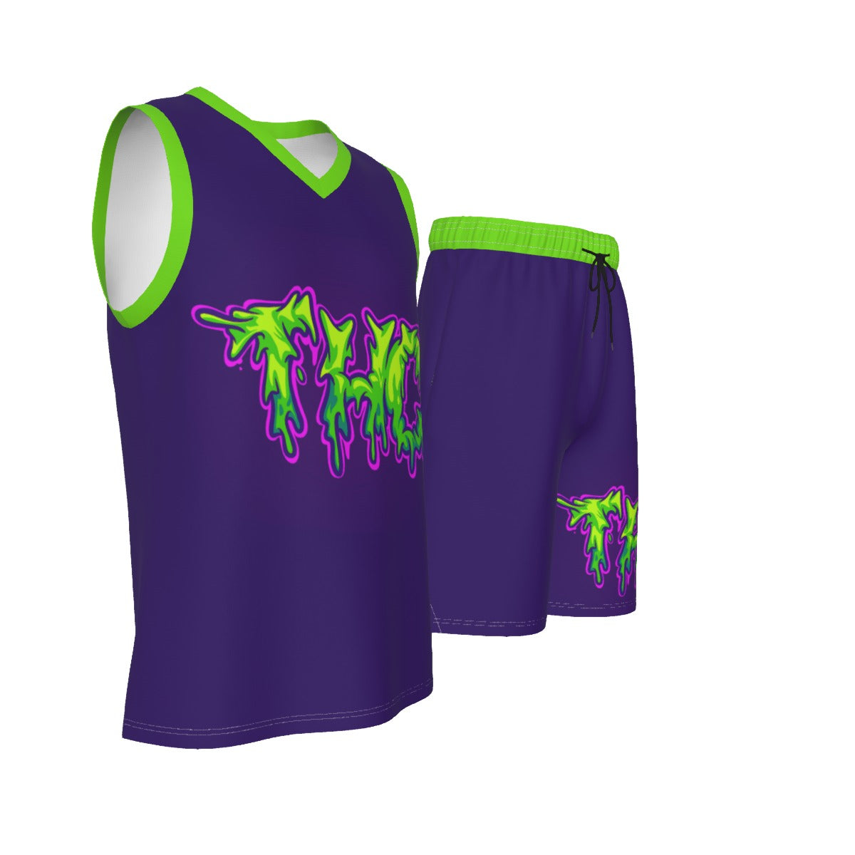 Men's THC Stoners Only V Neck Basketball Suit