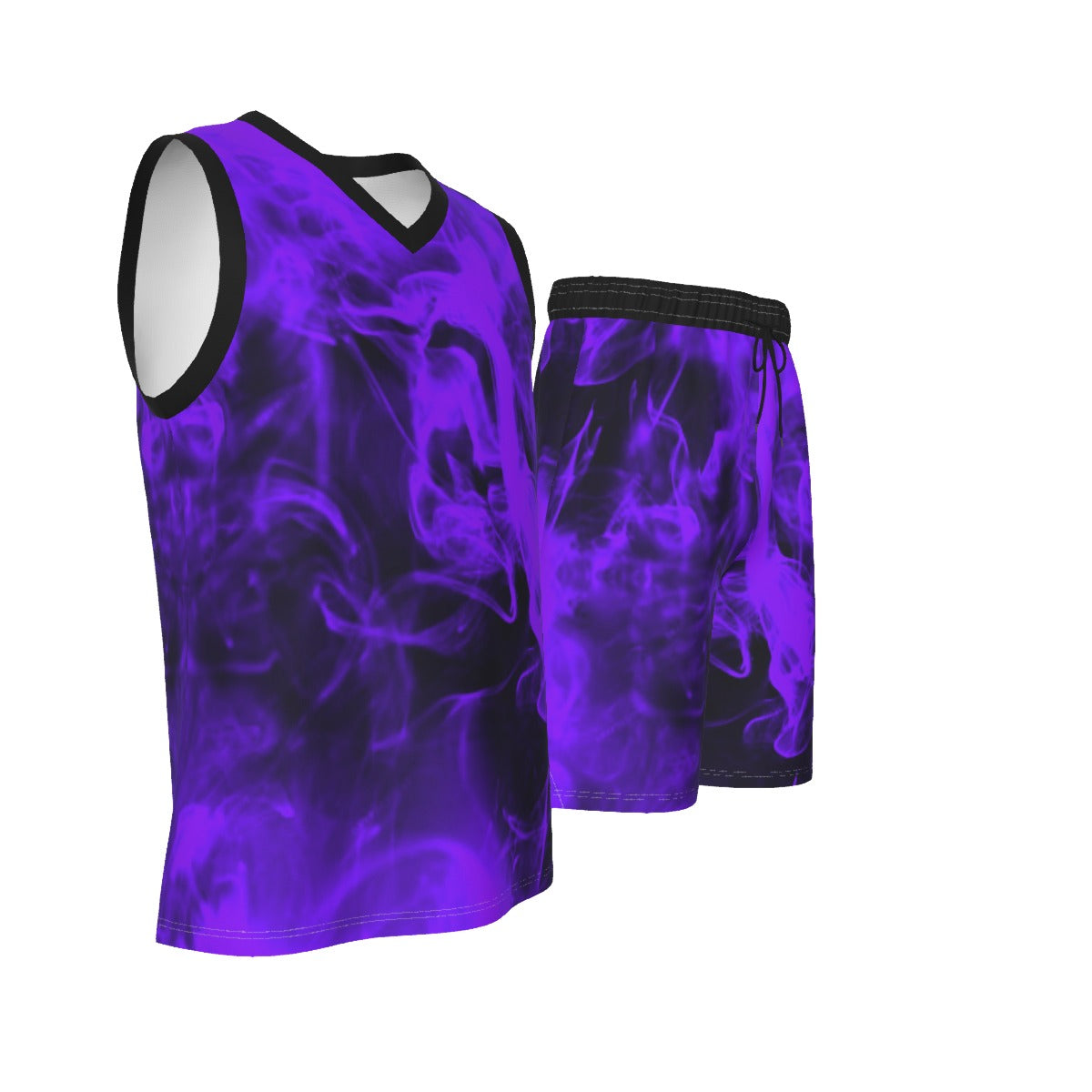 Smoked Out Men's V Neck Basketball Suit