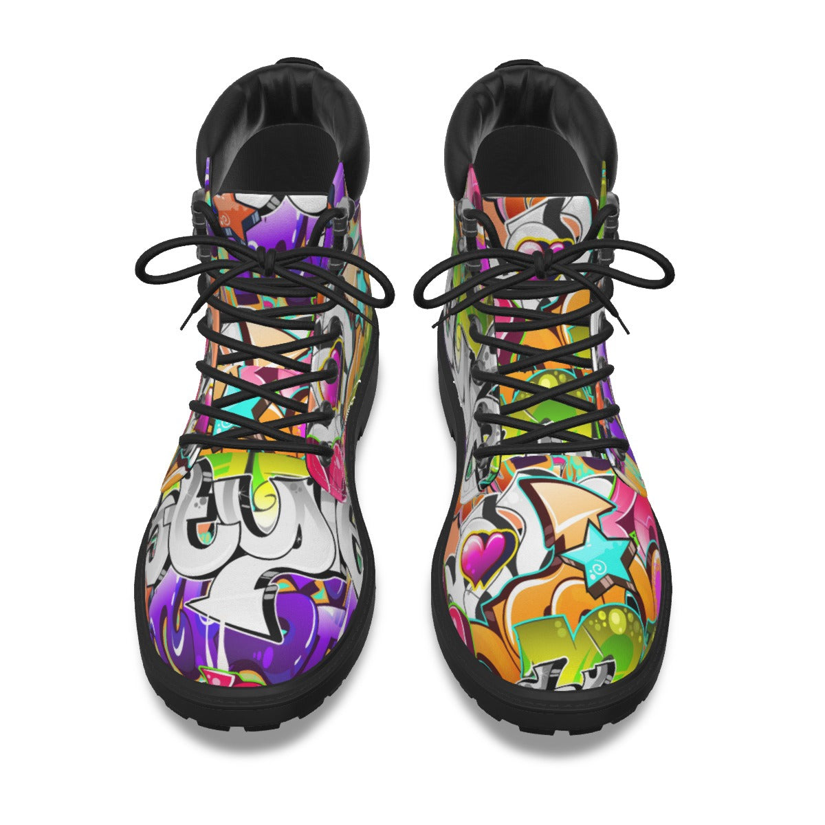 Graffiti Style Women's Short Boots