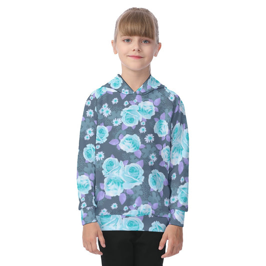 Beautiful Roses Kid's Raglan Pullover Hoodie