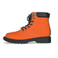 Krown Me King Orange and Black Women's Short Boots