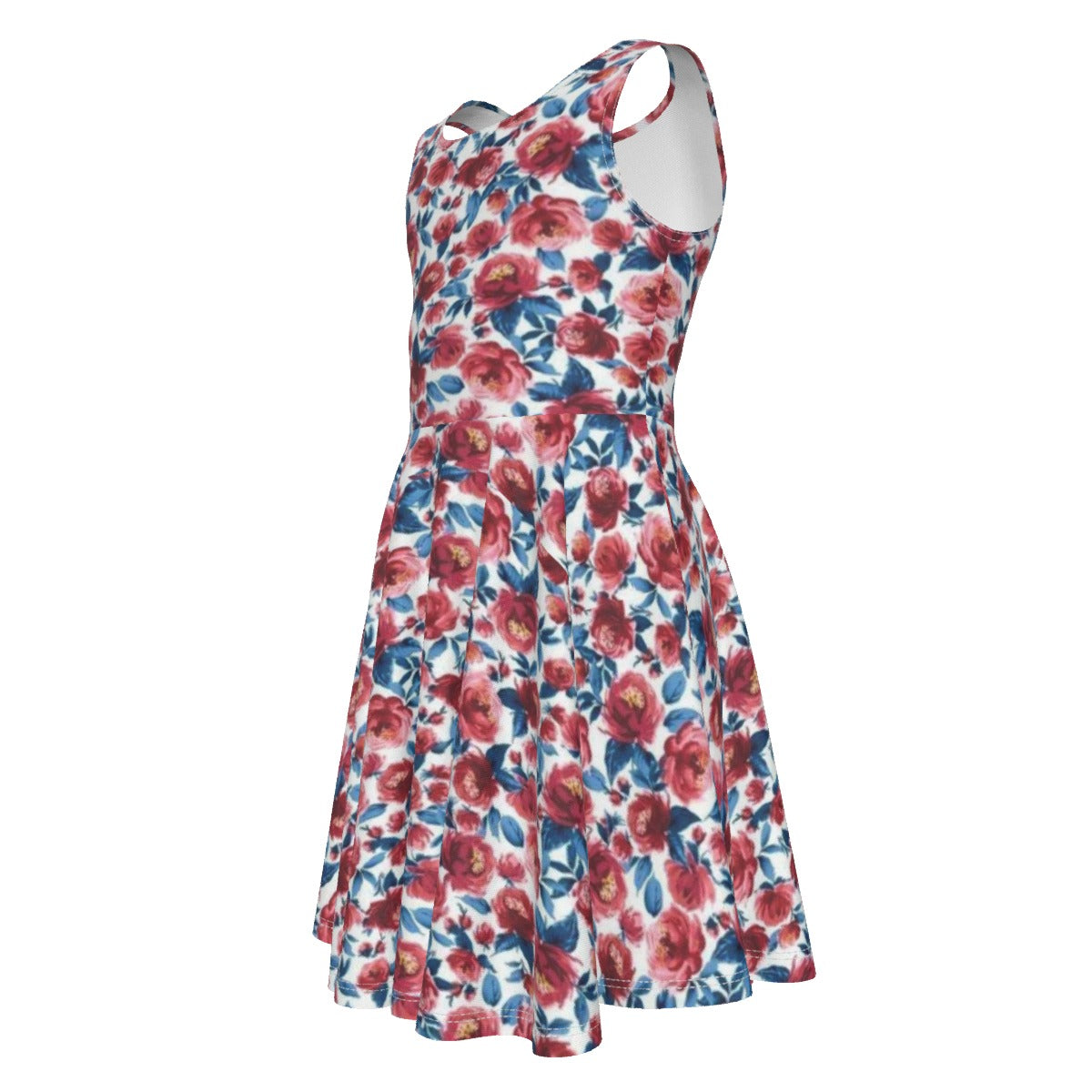 Cris'Sai's Pretty Little Flowers Kid's Sleeveless Vest Dress