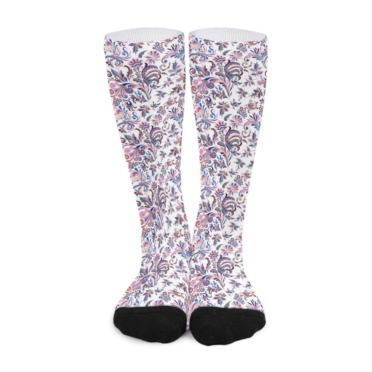 Royal Flowers Long Socks