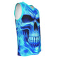 Men's Flaming Skull V Neck Basketball Top