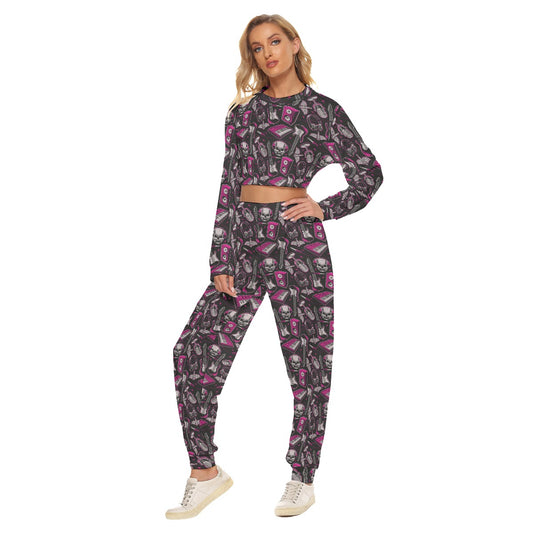 For The Love Of Music Women's Crop Sweatshirt Suit