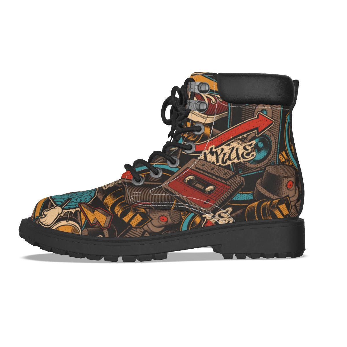 Graffiti Style Women's Short Boots