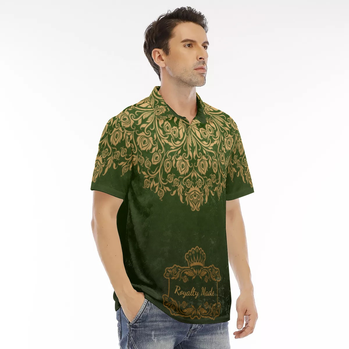 Royalty Made Green Men's Polo Shirt