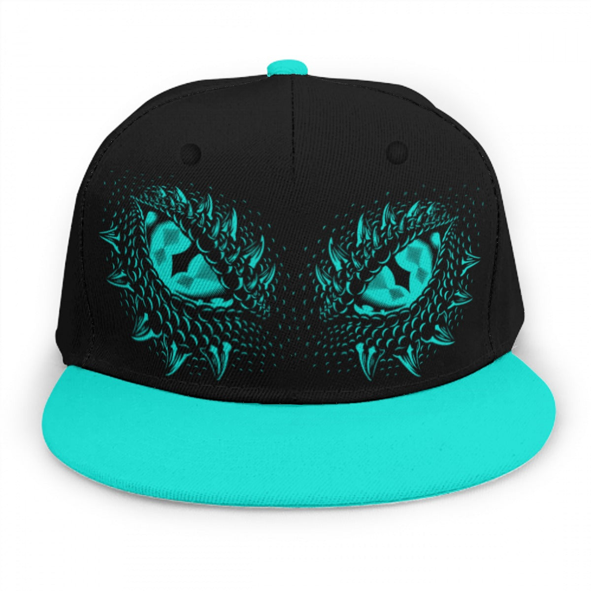 Teal & Black Dragons Eyes Snap Back