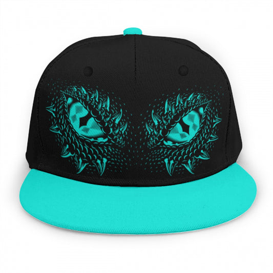 Teal & Black Dragons Eyes Snap Back