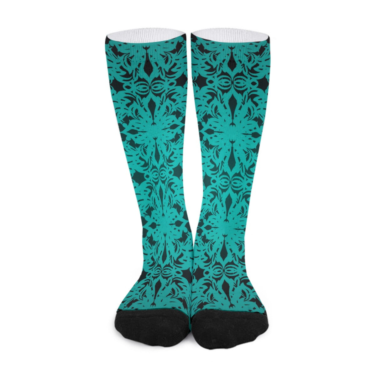 Royalty Made Teal & Black Long Socks