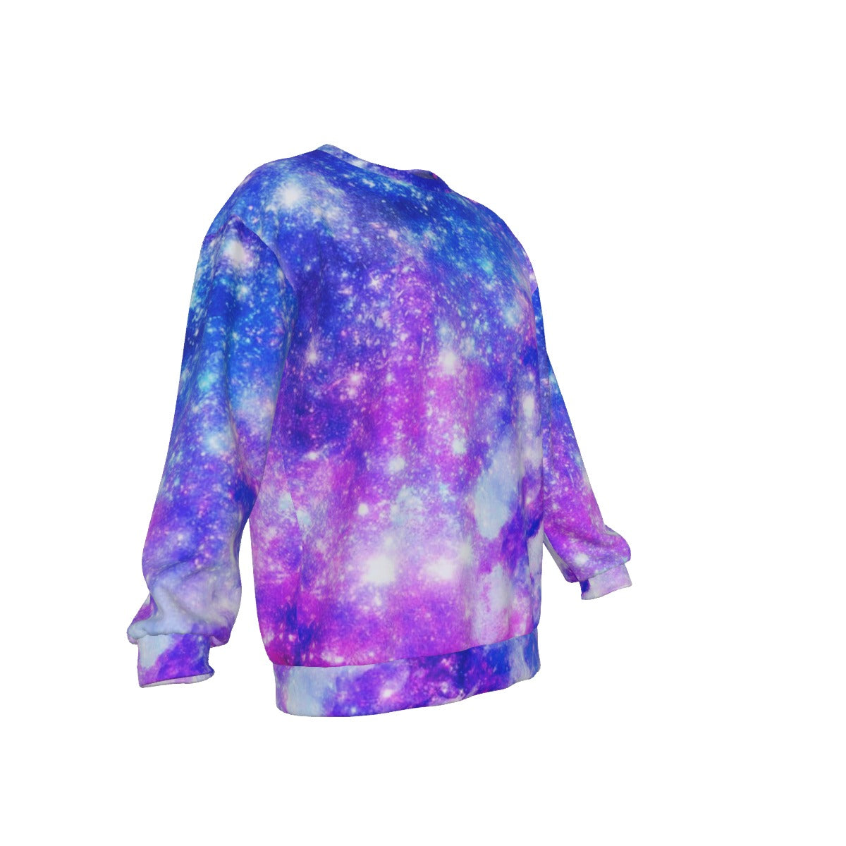 Men's Galaxy Drop Shoulder Round Neck Long-Sleeved Sweatshirt