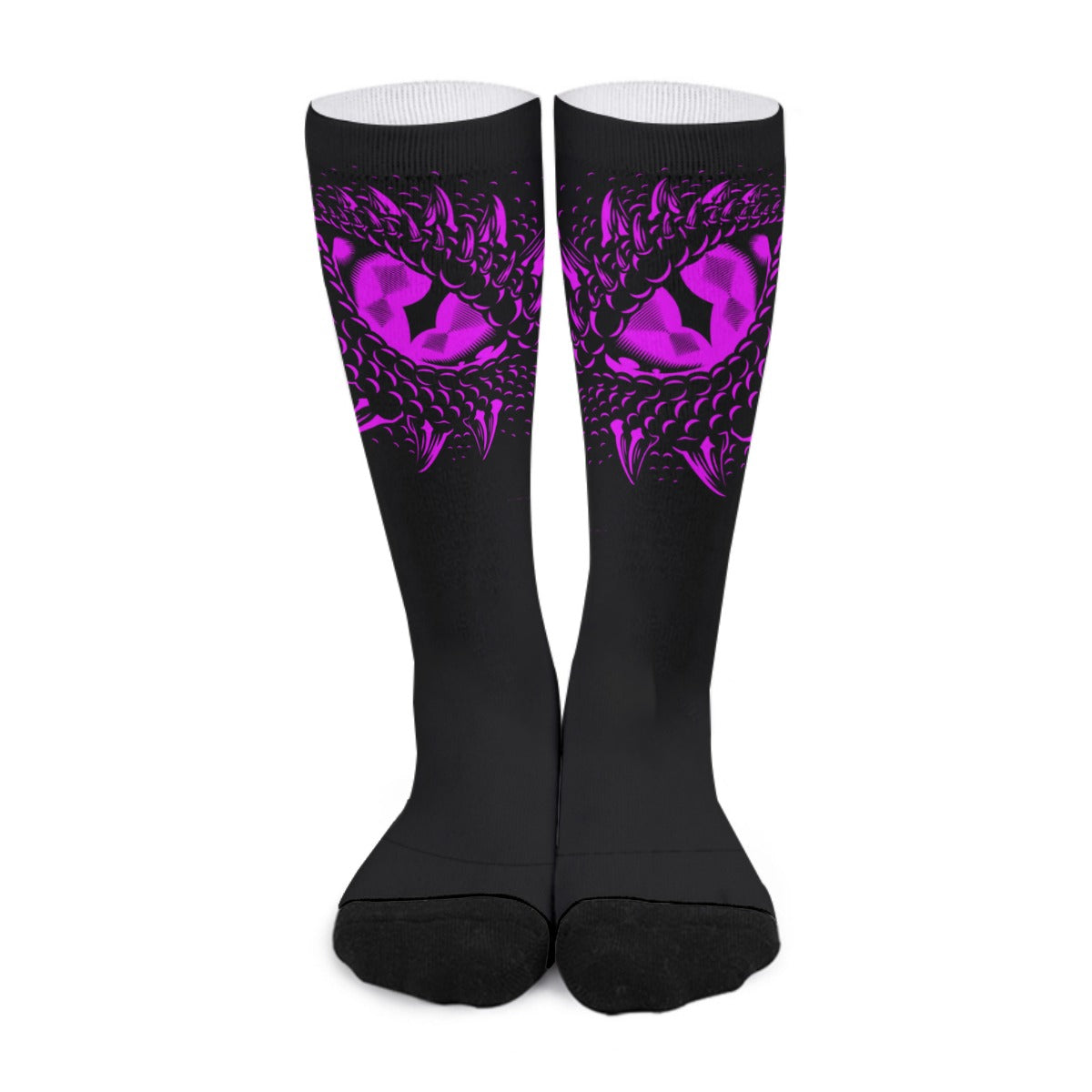 Purple & Black Dragons Eyes Long Socks