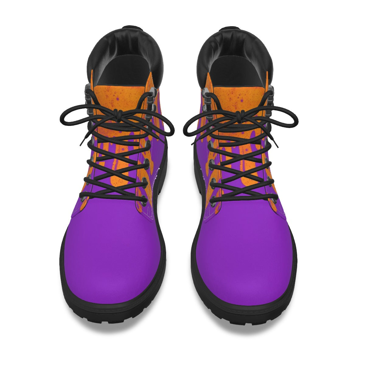 Drippy Orange & Purple Men's Short Boots