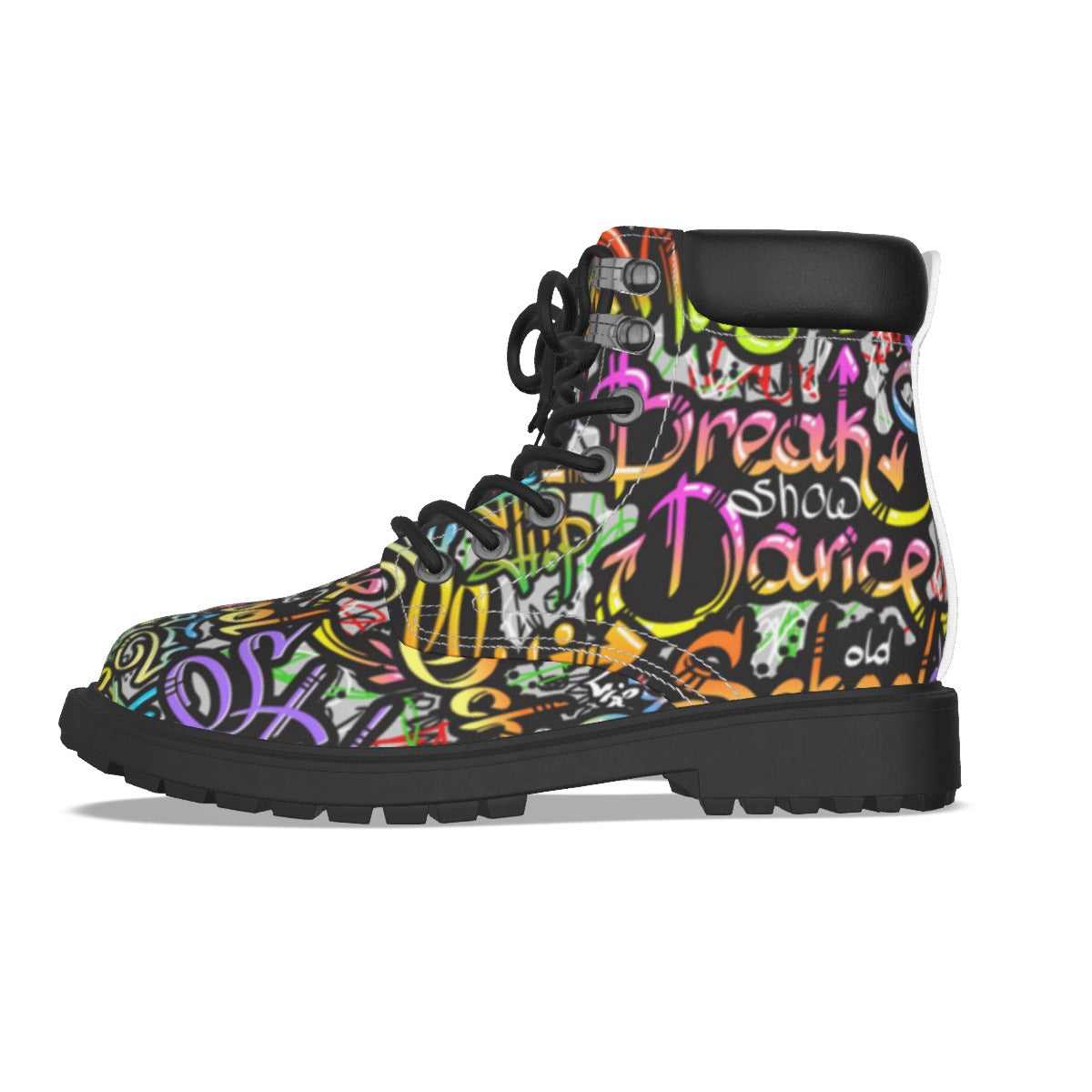 Graffiti Style Women's Short Boots