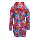 Women's Colorful Butterflies Pullover Hoodie With Raglan Sleeve