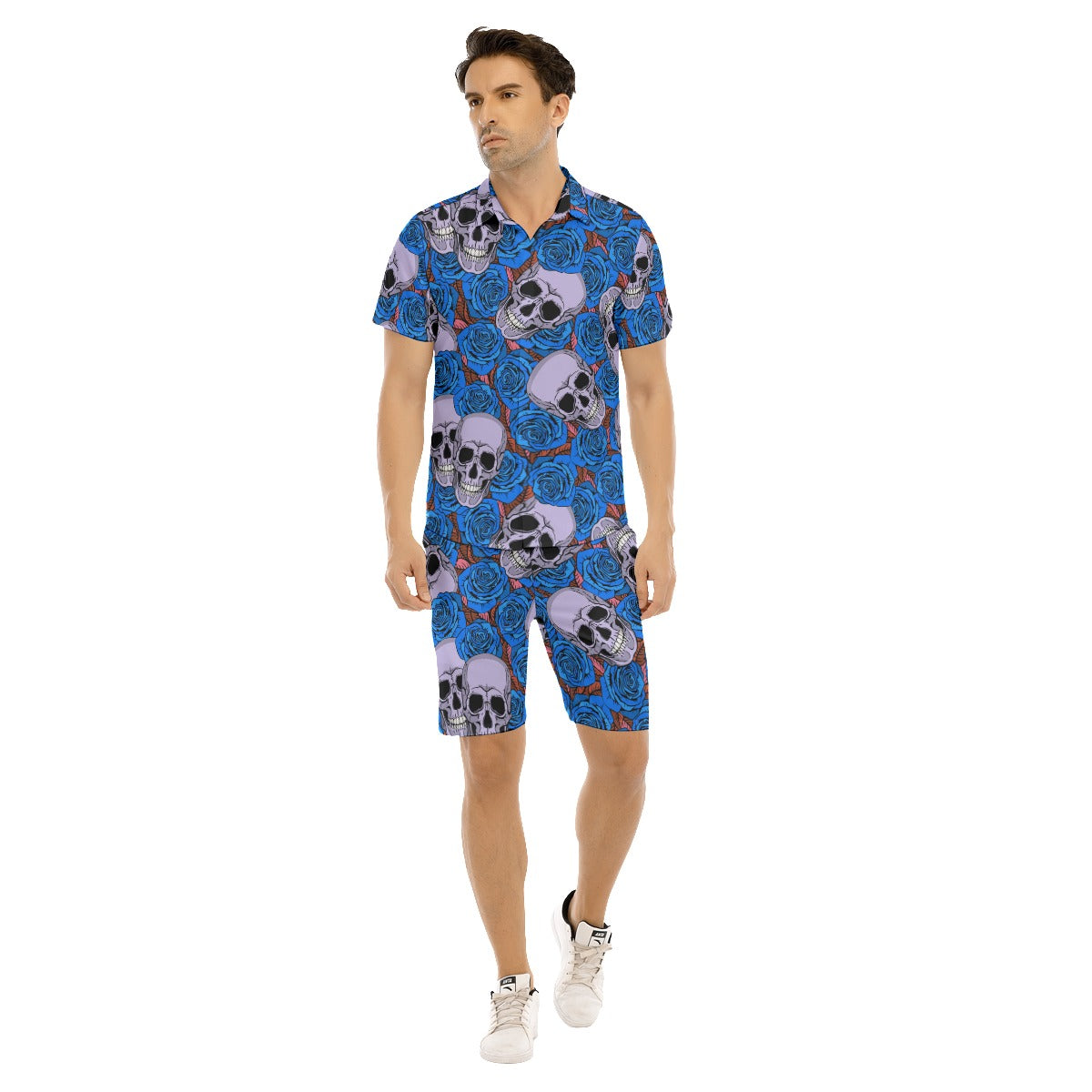 Men's Skulls & Roses Short Sleeve Shirt Sets