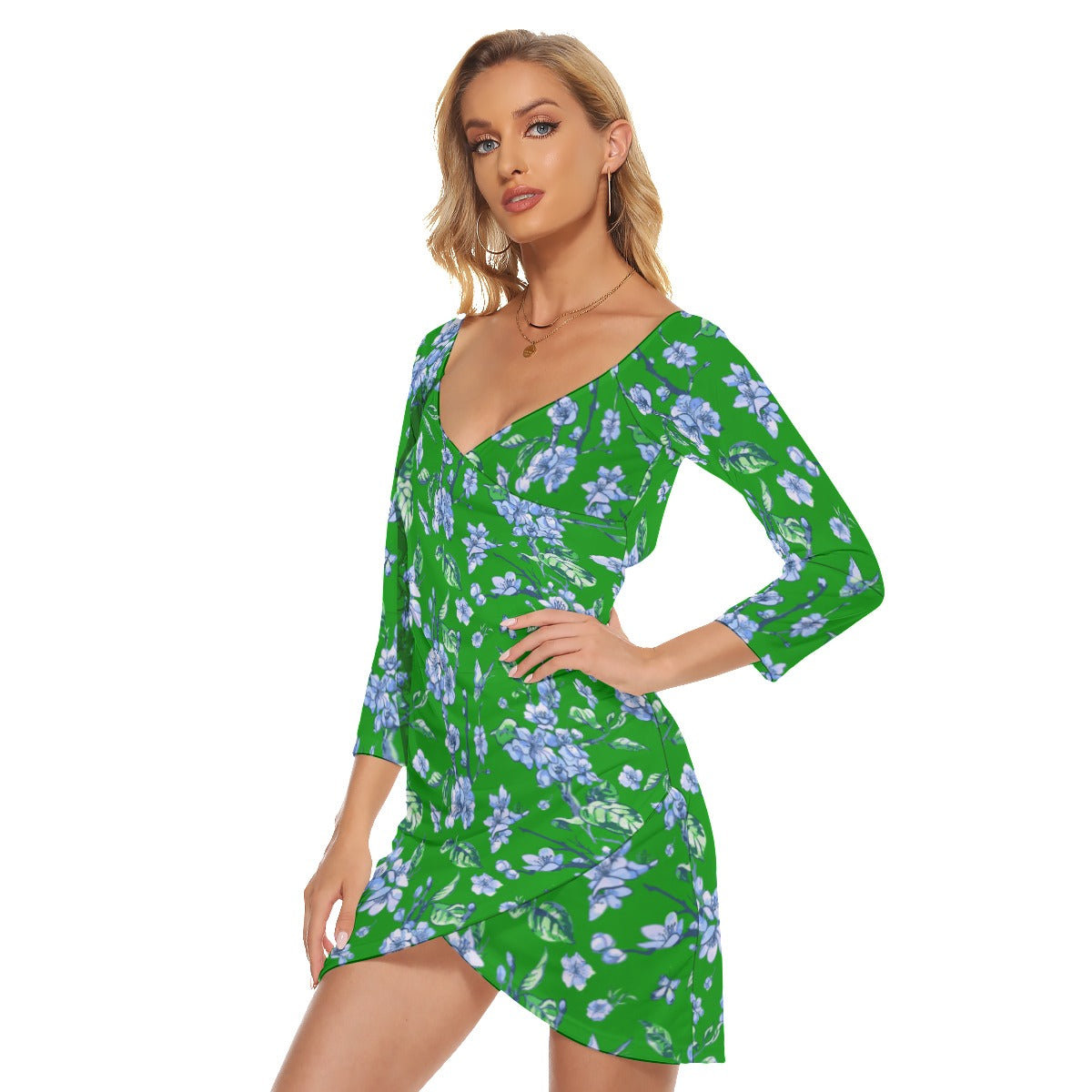 Spring Time Women's Off-shoulder Long Sleeve Dress