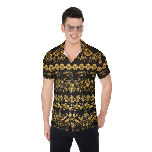 Royal Flowers Men's Button Up