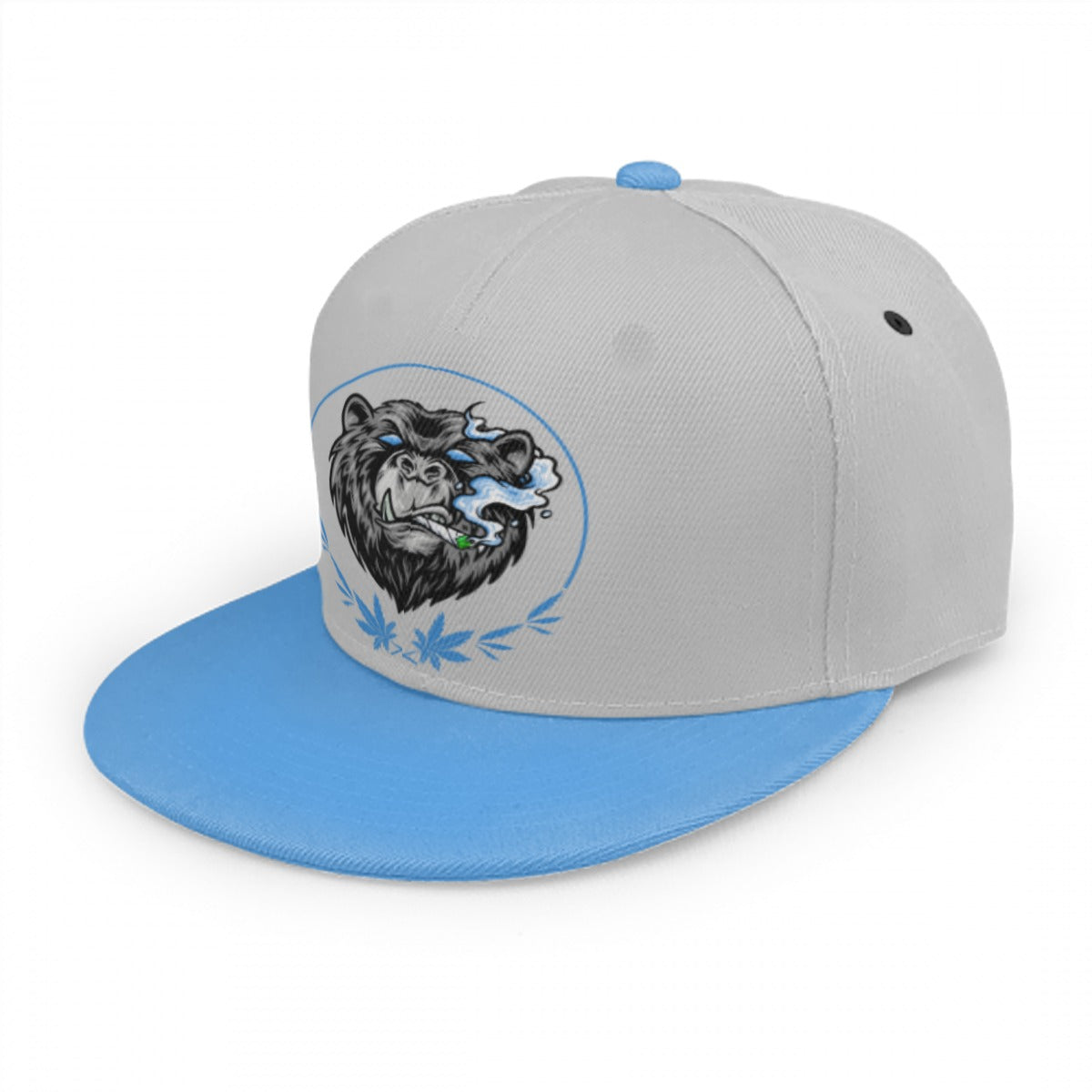 Stoners Only Blue & Grey Smoking Bear Snap Back