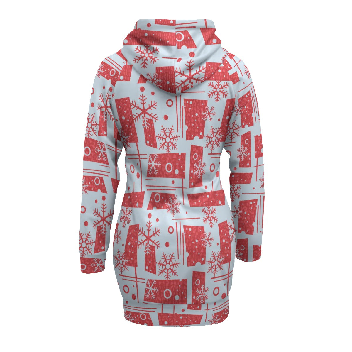 Abstract Snowflakes Women's Pullover Hoodie With Raglan Sleeve