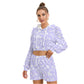 Tropical Flowers Women's Micro Fleece Hoodie And Shorts Set