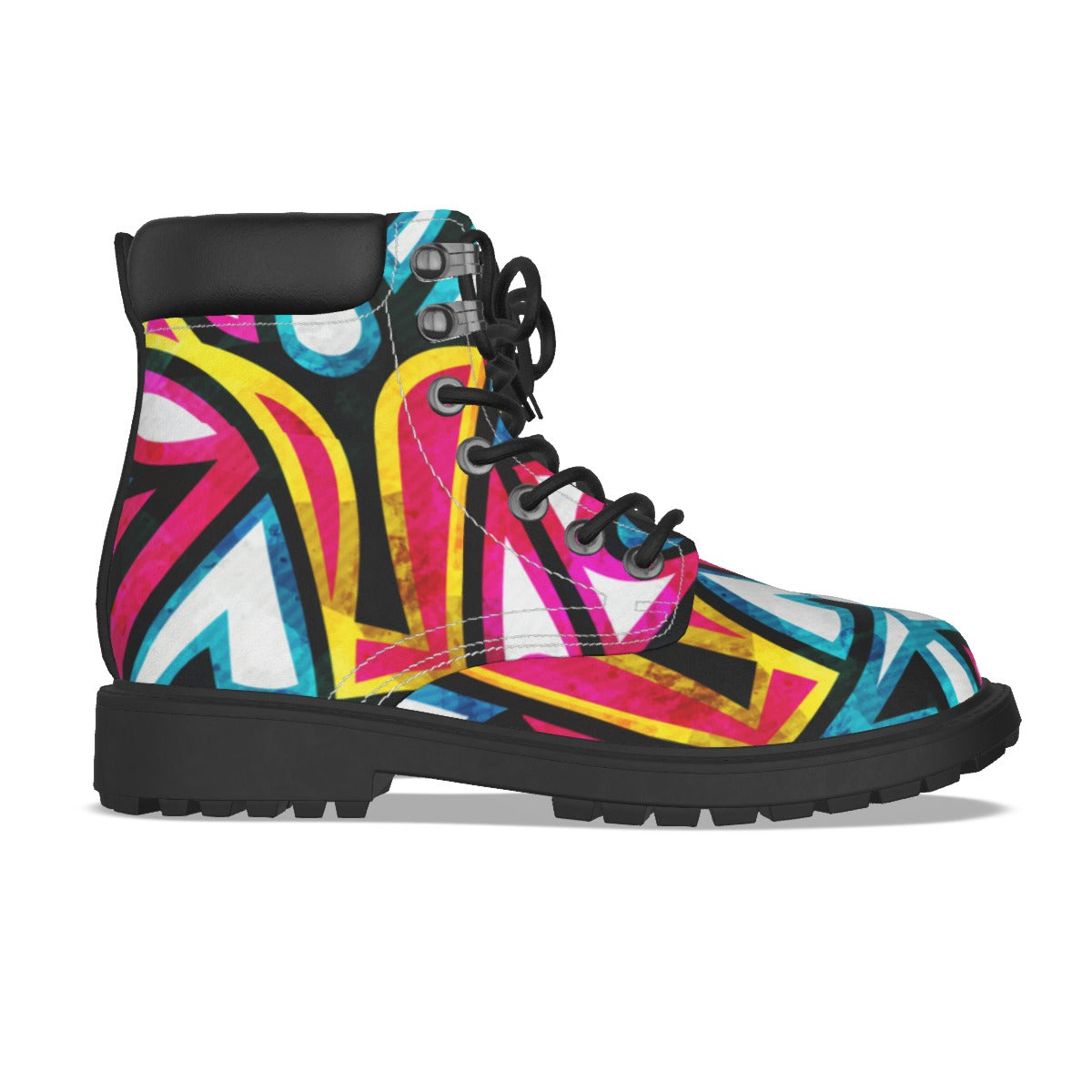 Graffiti Style Men's Short Boots