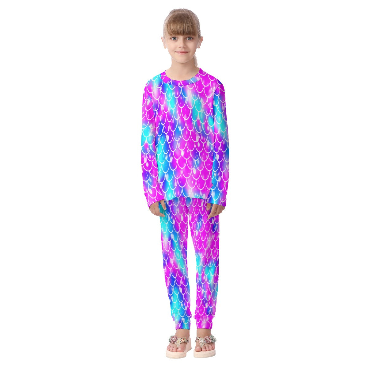 Mermaid Scales Kid's Pajamas Sets