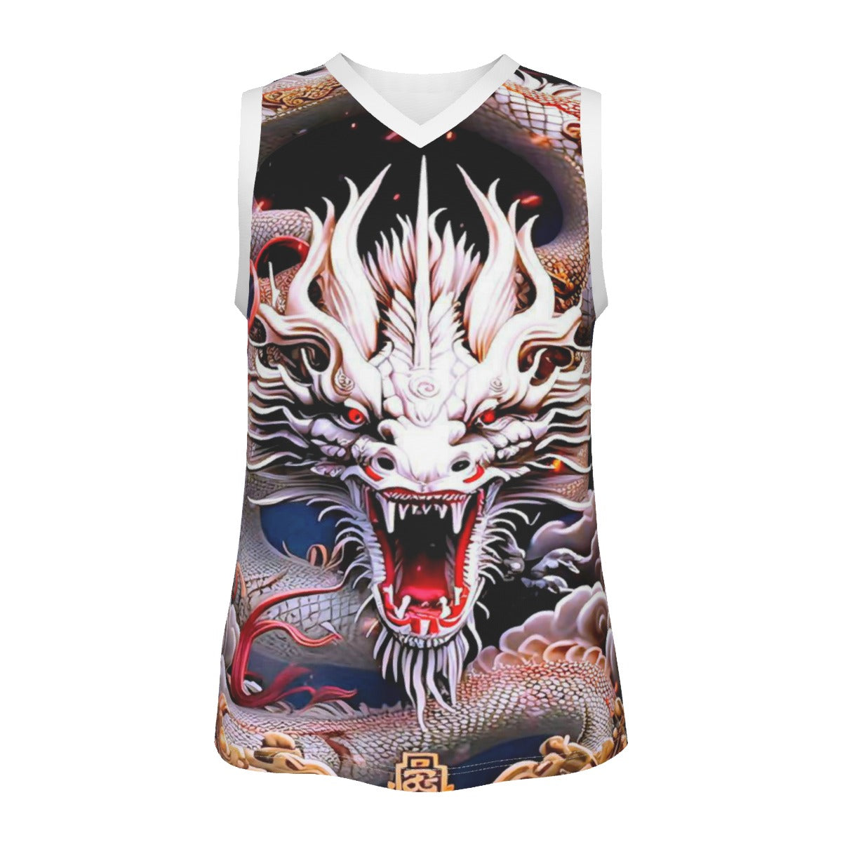 Men's Dragon V Neck Basketball Top