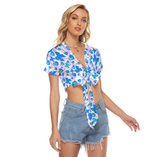 Blue Hearts & Bowes Women's Bandage Crop Top