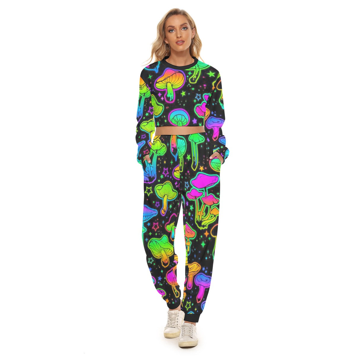 Shroomed Out Women's Crop Sweatshirt Suit