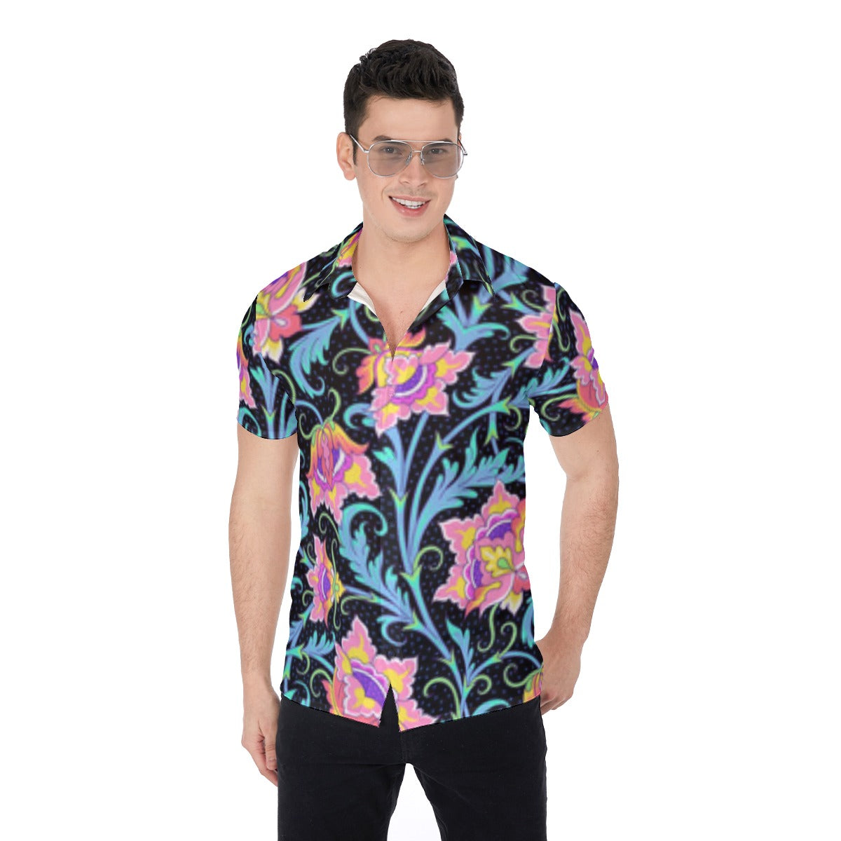 Fantastic Flowers Men's Button Up