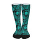Skull Diamond Eyes & Flowers Long Socks