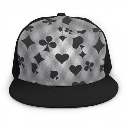 Grey & Black Playing Card Snap Back