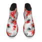 Red Abstract Flowers Men's Fashion Boots