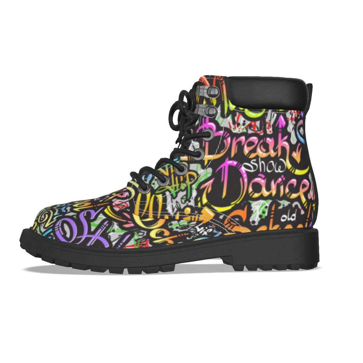 Graffiti Style Women's Short Boots