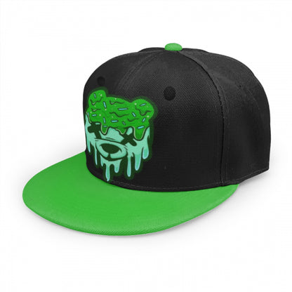 Green & Teal Ice Cream Teddy Snap Back