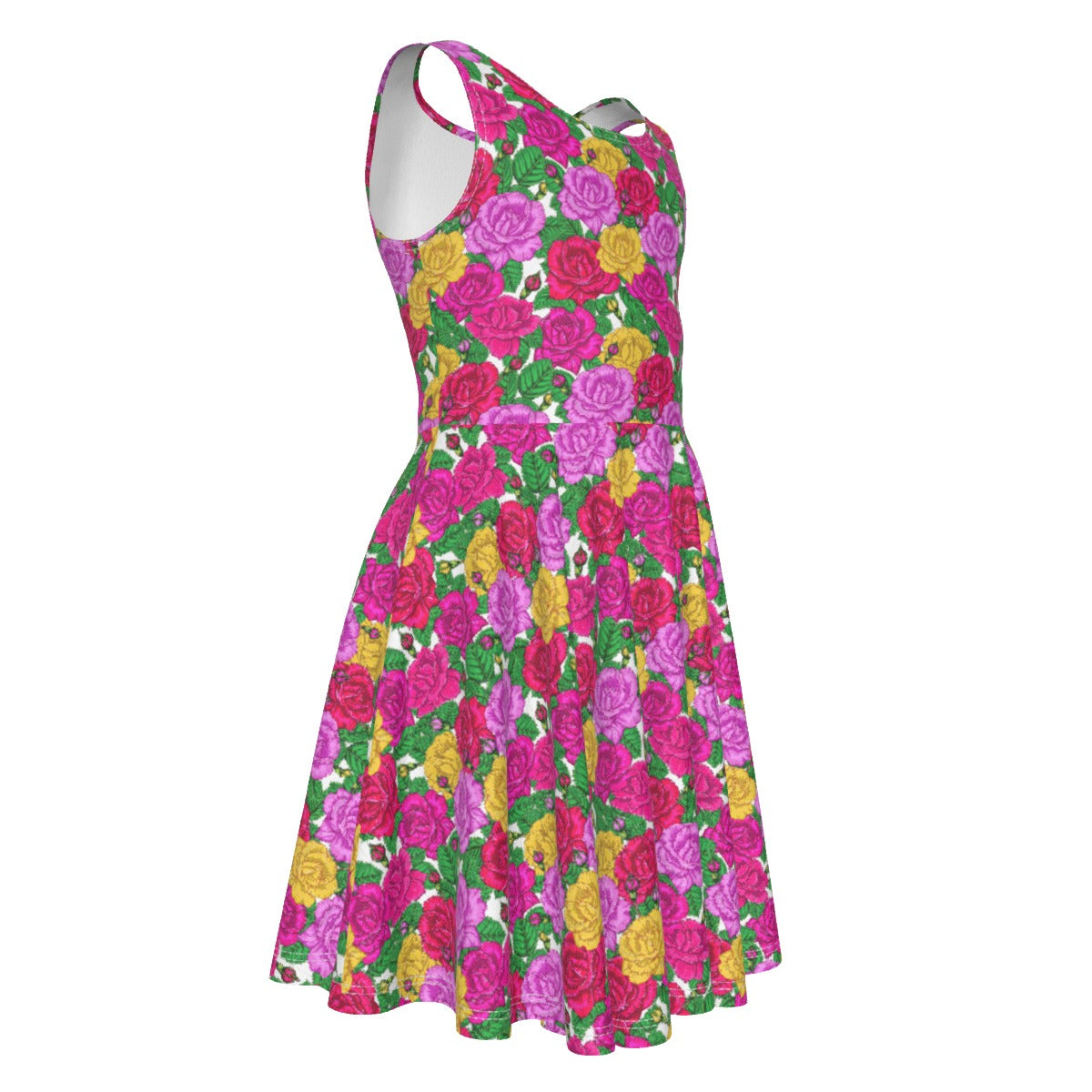 Cris'Sai's Pretty Little Flowers Kid's Sleeveless Vest Dress