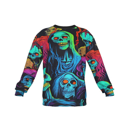 Land Of The Dead Men's Drop Shoulder Round Neck Long-Sleeved Sweatshirt