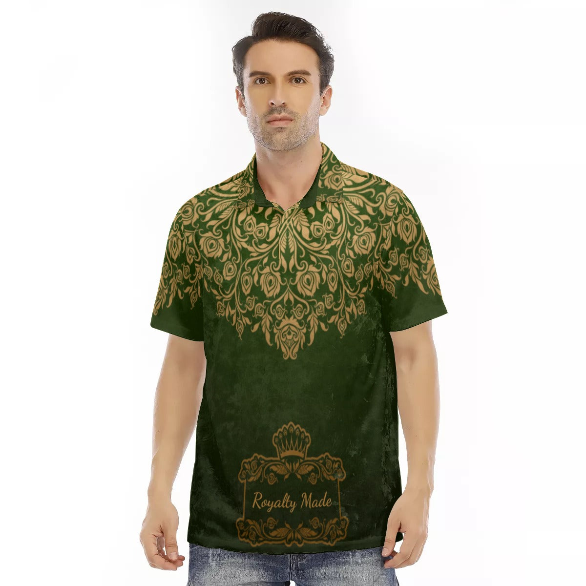 Royalty Made Green Men's Polo Shirt