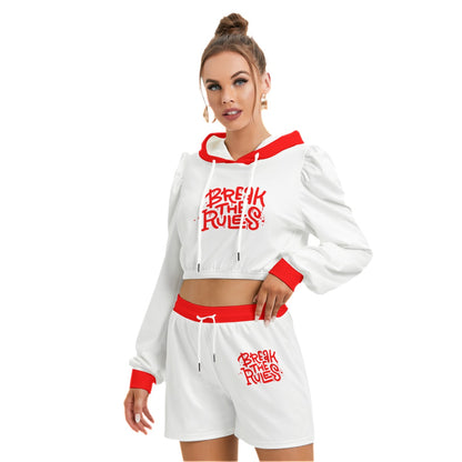 Break The Rules Women's Mirco Fleece Hoodie And Shorts Set