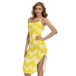 Wavy Tribal Women's Back Cross Cami Dress