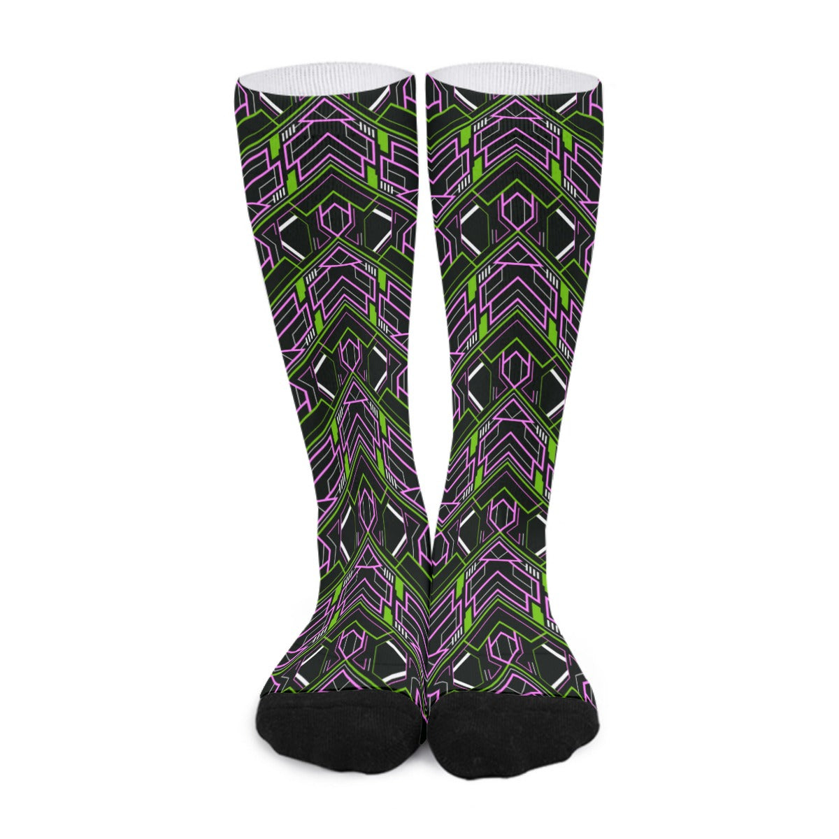 Abstract Geometric Long Socks