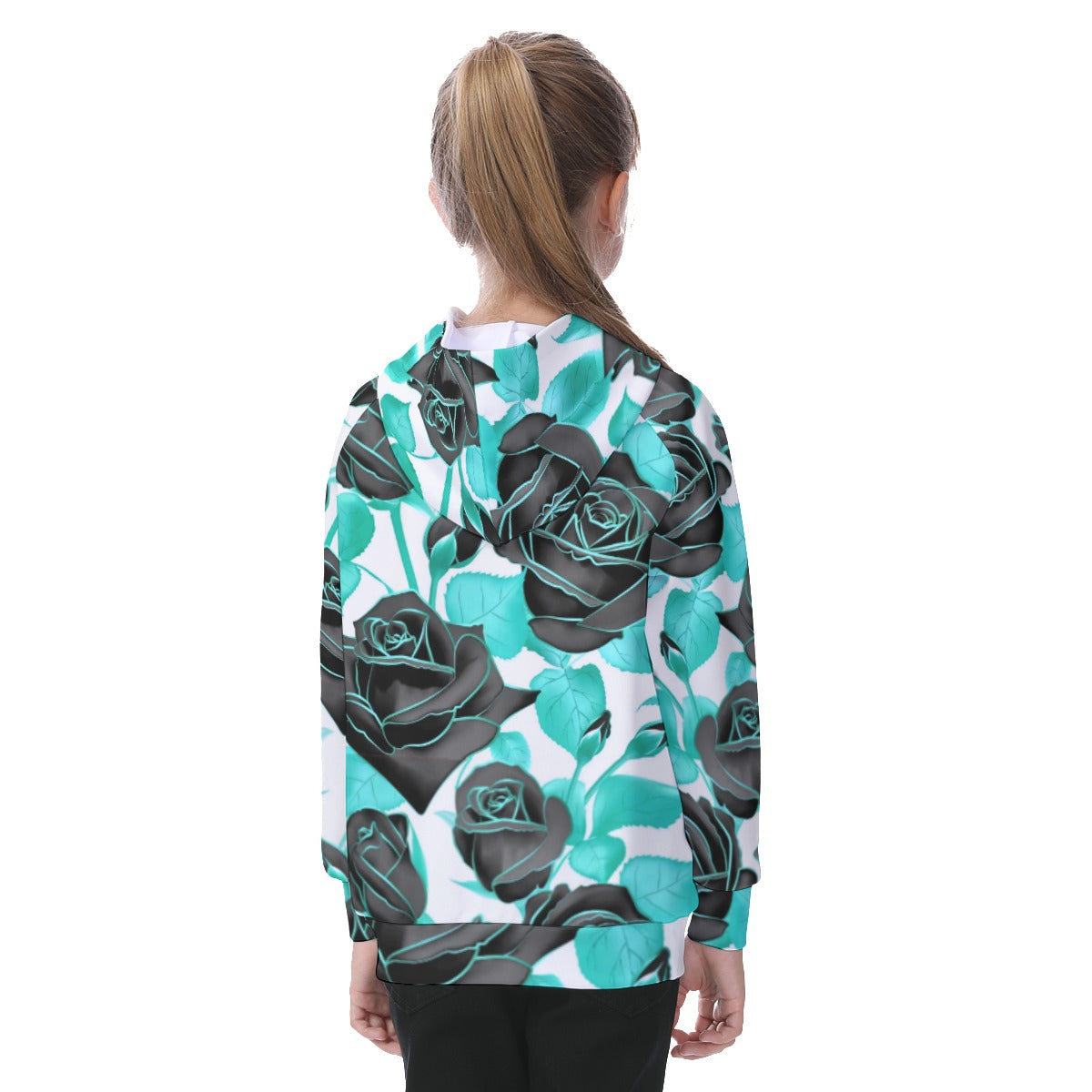 Beautiful Roses Kid's Raglan Pullover Hoodie