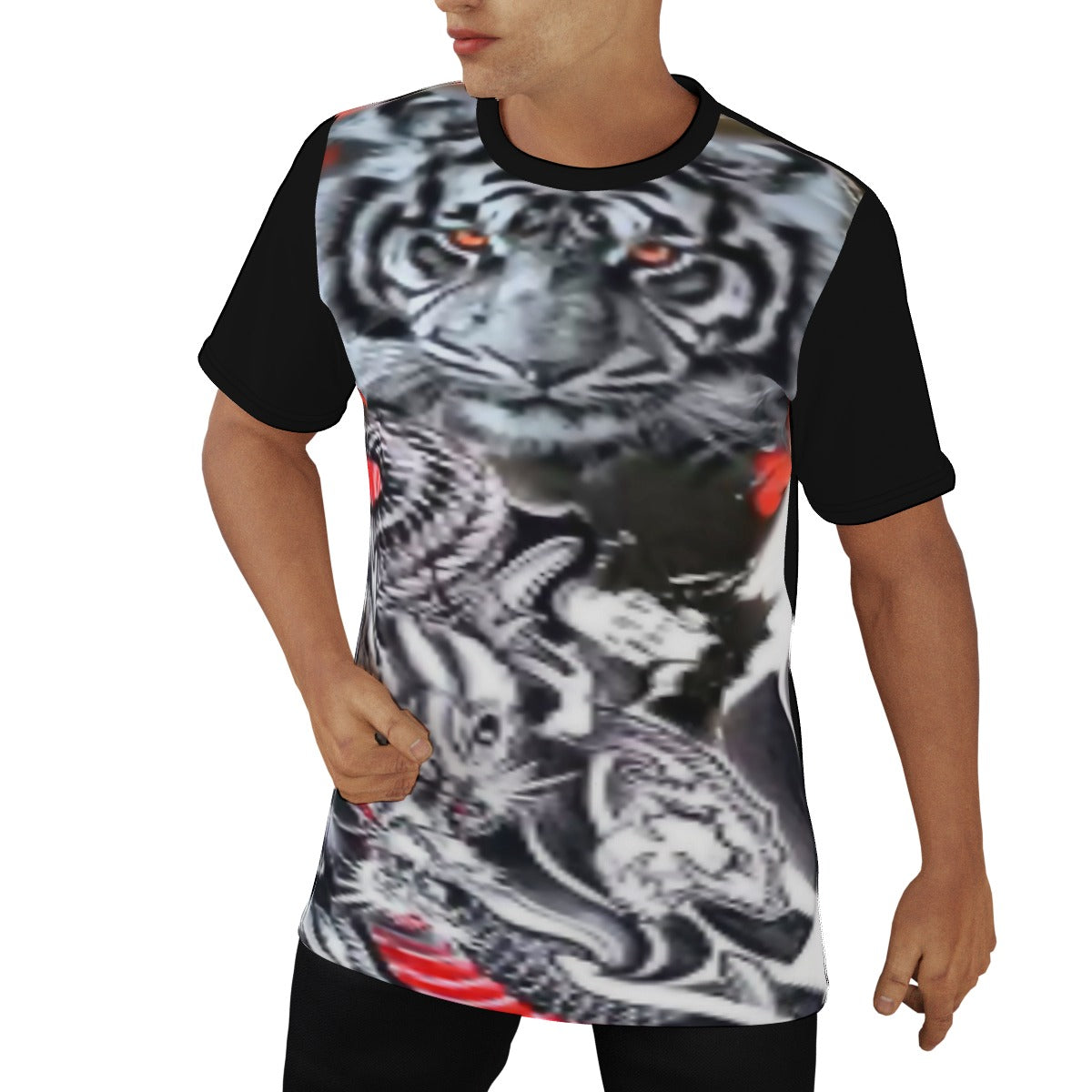 Men's Tattoo Style O-Neck T-Shirt