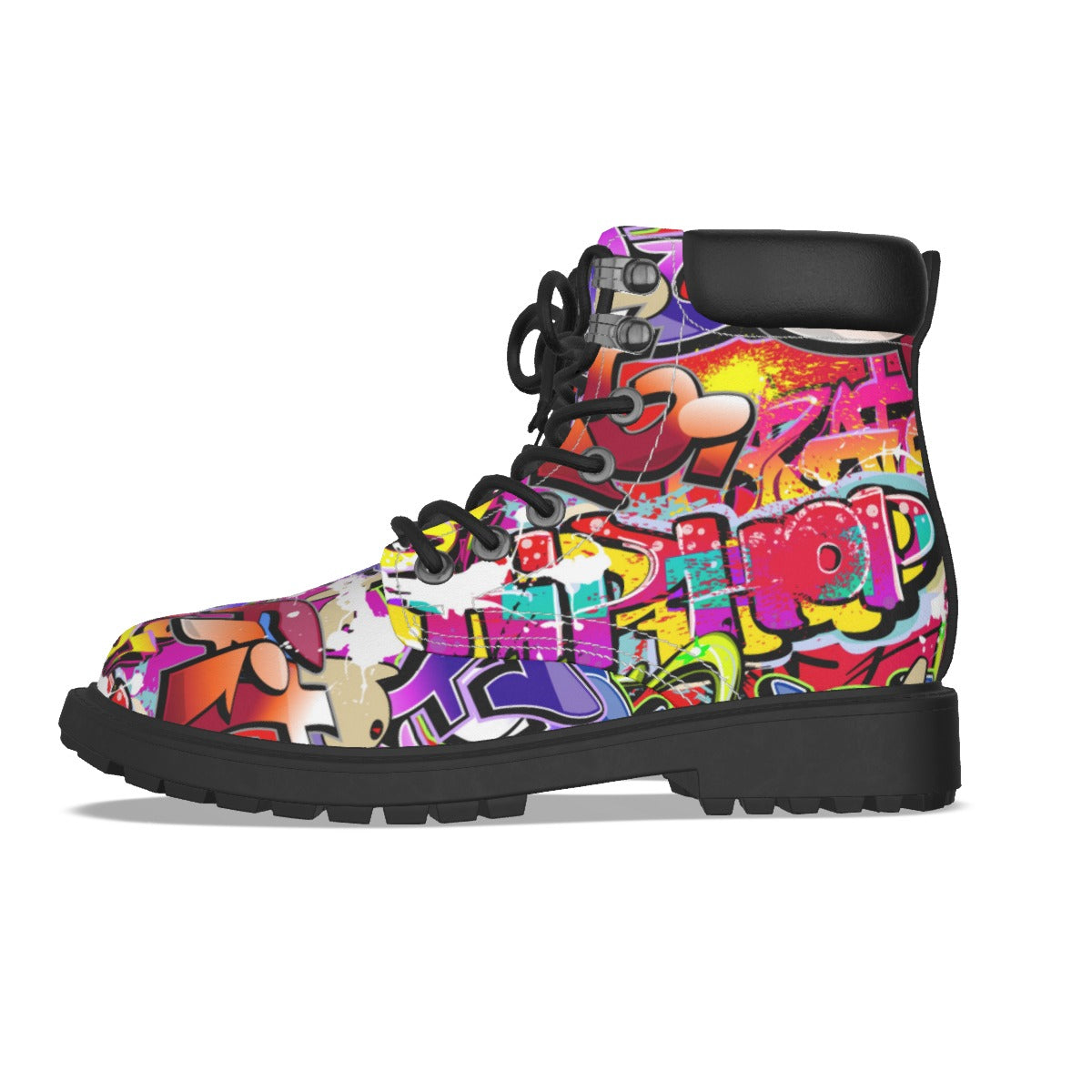 Graffiti Style Women's Short Boots