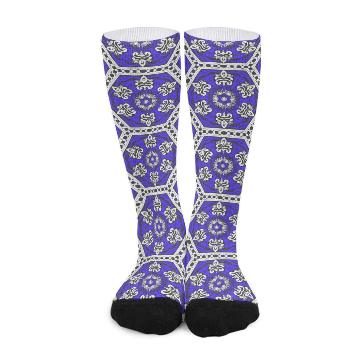 Blue Ventage Style Long Socks