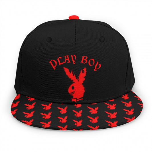 Play Boy Black & Red Snap Back