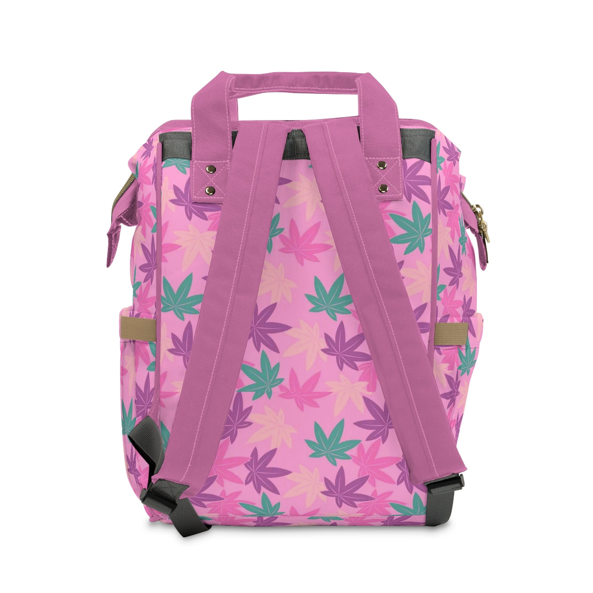 Colorful Pot Leaves Multifunctional Backpack