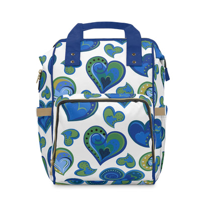 Colorful Doodle Hearts Multifunctional Backpack